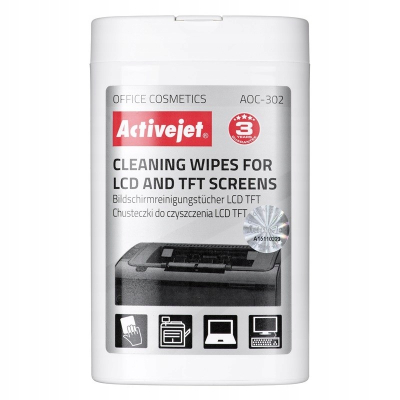 Activejet AOC-302 chusteczki do matryc LCD. (100 s