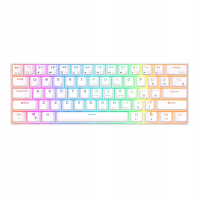 ROYAL KLUDGE RK61 White Gaming Keyboard Red switch