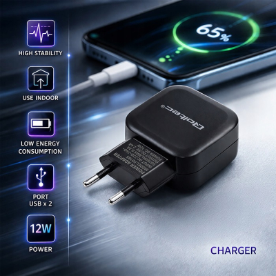 Qoltec Ładowarka sieciowa 12W 5V 2.4A 2xUSB