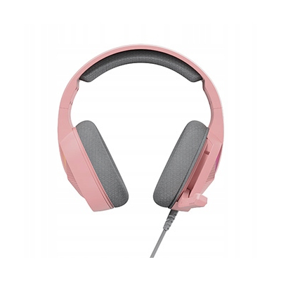 Marvo TACTIC 40 słuchawki z mikrofonem, przewodowe, różowe, 2.0, RGB, USB