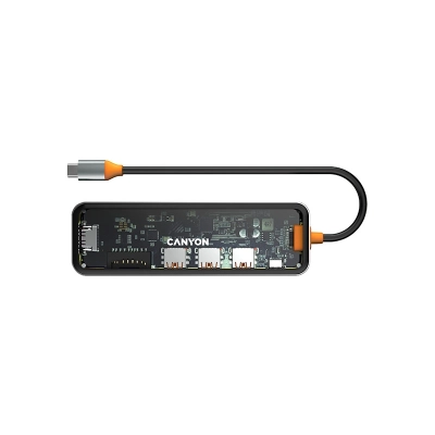 CANYON HUB DS-13 7 w 1 4k USB-C Transparentny