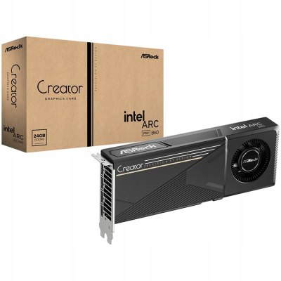 ASROCK Intel Arc Pro B60 Creator 24GB GDDR6 192-bit 4x DP