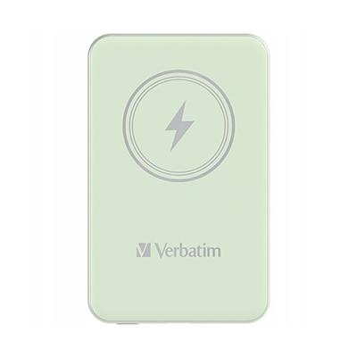 Verbatim, powerbank 5V, 5 000mAh, Mocowanie magnetyczne, zielona