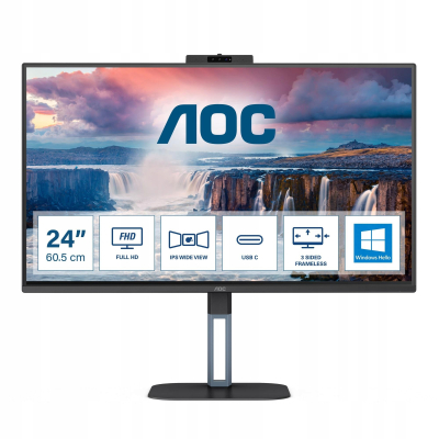 Monitor AOC 23,8" 24V5CW/BK HDMI DP USB-C głośniki 5Wx2 Sklep KOZIENICE RADOM