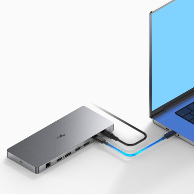 CUDY CS700 Stacja dokująca 13 w 1 10Gbps USB-C 4K 150W