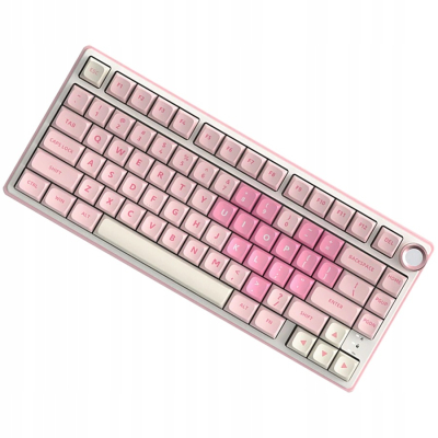 ROYAL KLUDGE R75 Pink Melody Gaming Keyboard Cream switch