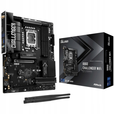 ASROCK MB Desktop B860 Challenger Wi-fi, S.1851, 4x DDR5