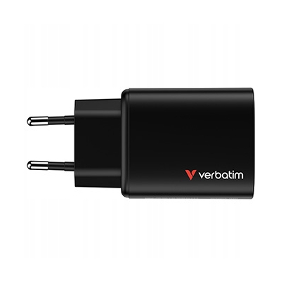 Verbatim Essentials Ładowarka sieciowa GaN USB-A USB-C PD 3.0 65W 32352