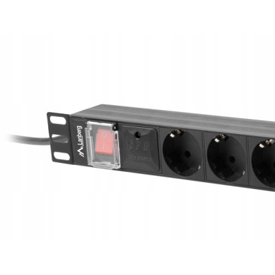 Lanberg Listwa rack PDU 19 cali 1U 16A 8X 230V 2m