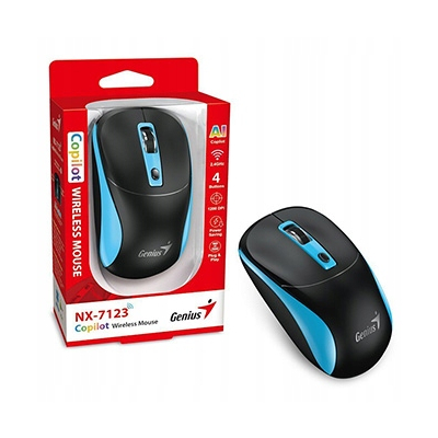 Genius NX-7123 Mysz bezprzewodowa, czarno-niebieski, 1200DPI