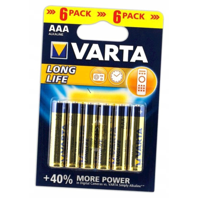 VARTA BATERIE ALKALICZNE R3 (AAA) LONGLIFE 6szt