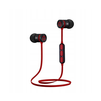 Powerton LIFE ARIVO Bezprzewodowe słuchawki bluetooth, czarno-czerwona