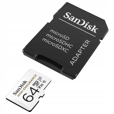 SanDisk microSDXC 64GB HIGH ENDURANCE PRO+ADAPTER