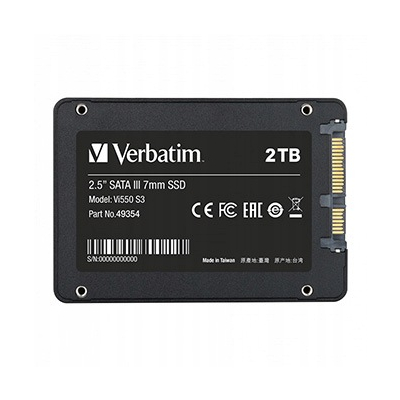 SSD Wewnętrzny Verbatim Vi550 S3, 49354, 2000GB, czarny, SATA III