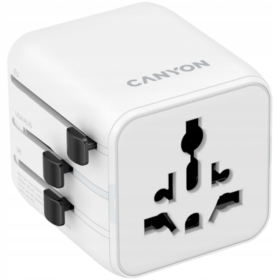 CANYON Adapter Podróżny OnTour One EU/UK/US/AUS Biały