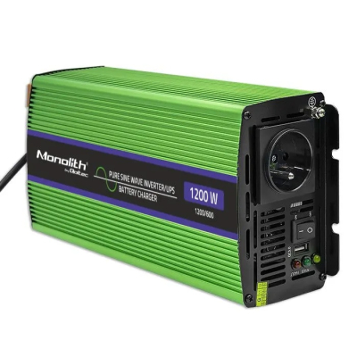 Qoltec Przetwornica Monolith ładowanie baterii UPS 600W 1200W 12V/230V |Czy