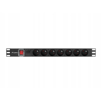 Lanberg Listwa Rack PDU 19'' 1U 10A 7X 230V 2m