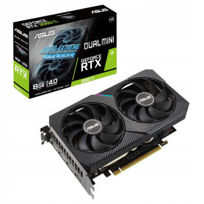 Asus DUAL RTX 3060 Ti 8GB V2 MINI LHR HDMI DP DUAL-RTX3060TI-8G-MINI-V2