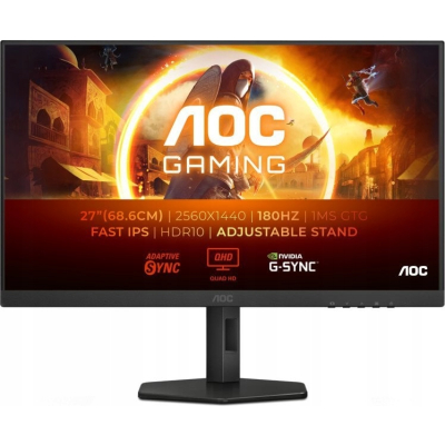 AOC Monitor Q27G4XF 27 cali 180Hz Fast IPS HDMI DP HAS