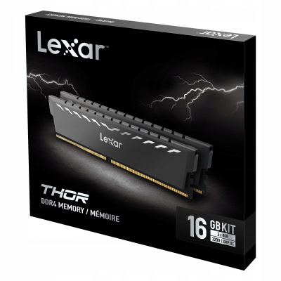 Lexar Pamięć DDR4 THOR Gaming czarna 16GB(2* 8GB)/3200