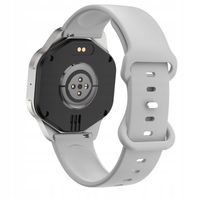 Canyon Hexagon SW 88 smartwatch z rozmowami Bluetooth, ekran AMOLED srebrny