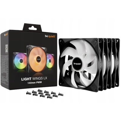 BE QUIET! Wentylator Light WingsLX 140mm PWM 3-pak