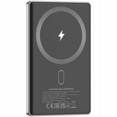 CANYON Powerbank OnPower 505 slim MagSafe 5000 mAh PD20W