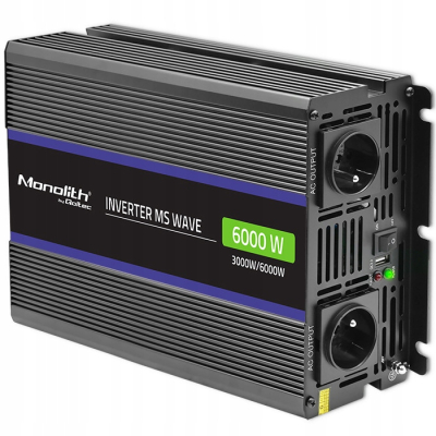 Qoltec Przetwornica Monolith 6000 MS Wave 12V/230V 3000/6000W USB