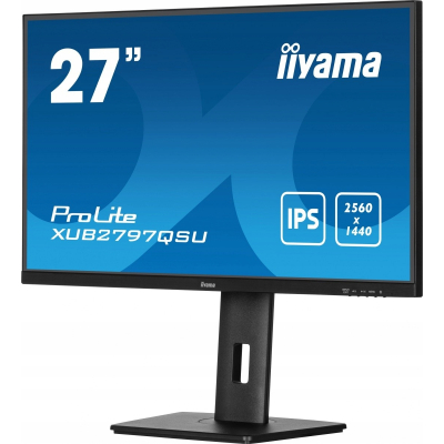 IIYAMA Monitor 27 cali XUB2797QSU-B1 IPS HDMI DP 100Hz QHD HAS USB 2x2W