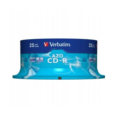 Verbatim CD-R AZO Crystal 25-pack 700MB 52x, 80min. 12cm cake box