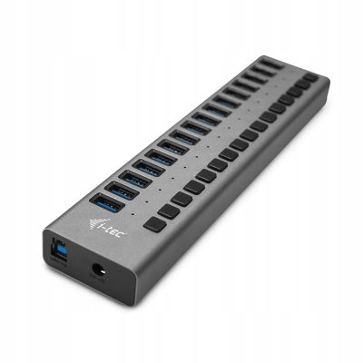 I-TEC Hub USB3.0 z ładowaniem, 16 portów, 90W