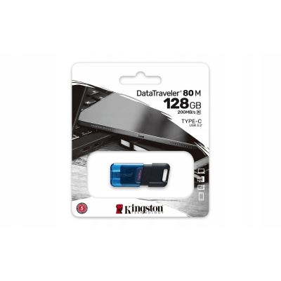 Kingston 128GB DT80M 200MB/s USB-C 3.2 Gen1