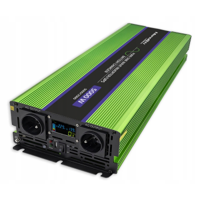 Qoltec Przetwornica Monolith ładowanie baterii UPS 2500W 5000W 12V/230V |Cz