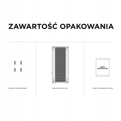 Rampage SHIVA Obudowa PC z oknem 4x wentylator 120mm Rainbow czarna