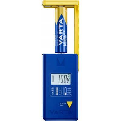 VARTA TESTER BATERII Miernik LCD AAA AA 9V GUZIKOWE