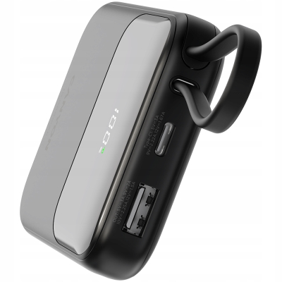 CANYON Powerbank OnPower 101 z kablem 10000 mAh PD22.5W Czarny