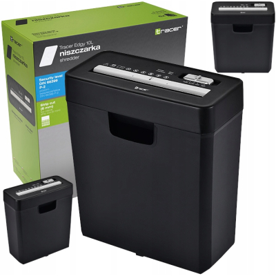 Niszczarka biurowa TRACER Edgy 10L TRANIS47484 P-2 6 kartek Do dokumentów