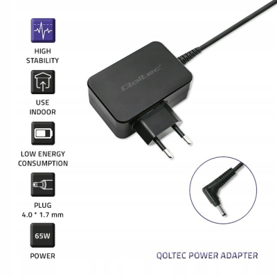 Qoltec Zasilacz do Lenovo 65W 20V 3.25A 4.0*1.7