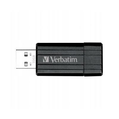 Verbatim USB 2.0, 32GB, PinStripe, Store N Go, czarny, 49064, USB A
