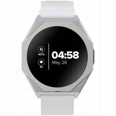 CANYON Smartwatch Otto SW 86 Srebrny - Ośmiokątny ekran 1,30" IP68