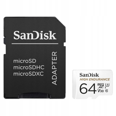 SanDisk microSDXC 64GB HIGH ENDURANCE PRO+ADAPTER