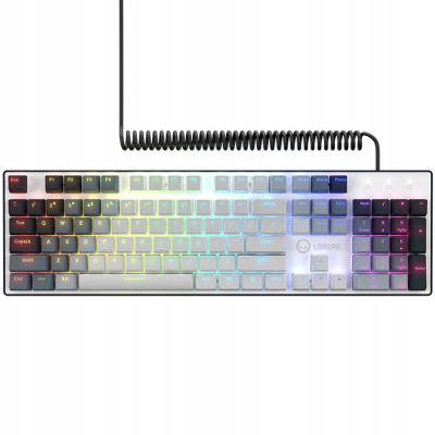 LORGAR Klawiatura Gamingowa Przewodowa Azar 514, mechaniczna, RGB, Czarna