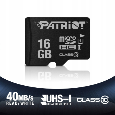 PATRIOT Karta pamięci MicroSDHC 16GB LX Series