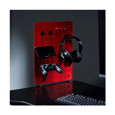 Powerton ERGO PEGBOARD Organizer na biurko gamingowe, czerwony