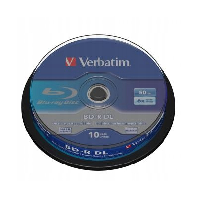 Verbatim BD-R Dual Layer 50GB cake box 43746 6x 10-pack do archiwizacji