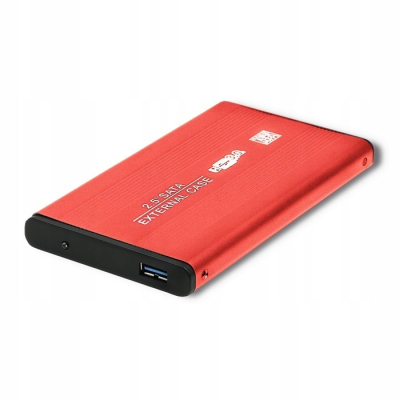 Qoltec Obudowa na dysk HDD/SSD 2.5 cala SATA3 USB 3.0 Czerwona