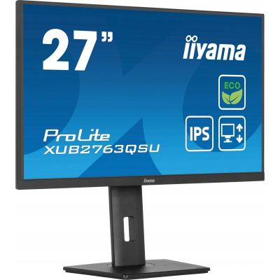 IIYAMA Monitor 27 cali ProLite XUB2763QSU-B1 IPS QHD HAS 100Hz