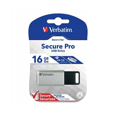 Verbatim USB flash disk USB 3.0 16GB Secure Pro StoreNGo szyfrowanie 98664