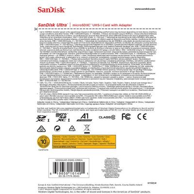 SANDISK ULTRA microSDXC 64 GB 100MB/s A1 Cl10 UHS