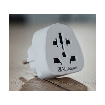 Verbatim, Adapter podróżny World-to-Europe WTEU-02 biały